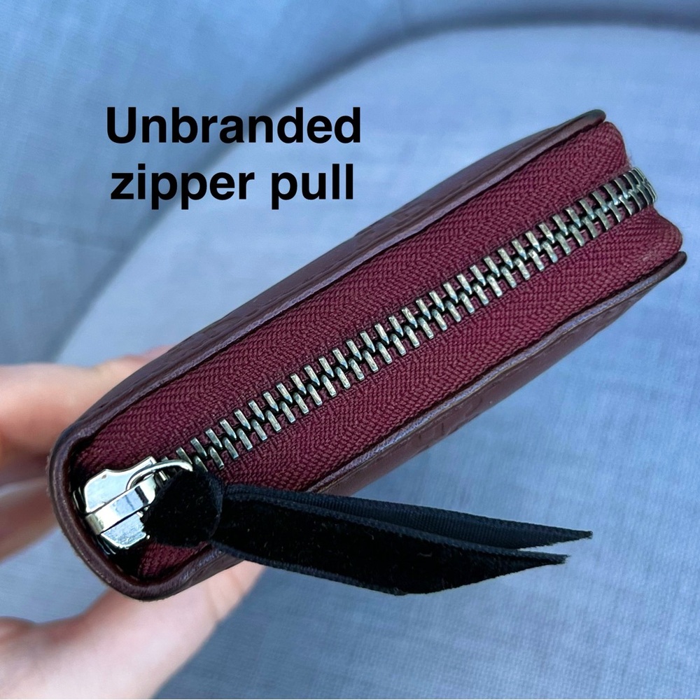 Gucci Burgundy Leather Zip Around Wallet with Green-Red Web Stripe - Picture 4 of 8